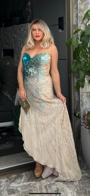 Terani Couture Evening Dress — M | Julia Raskin Style שמלת ערב Terani Couture — מידה M