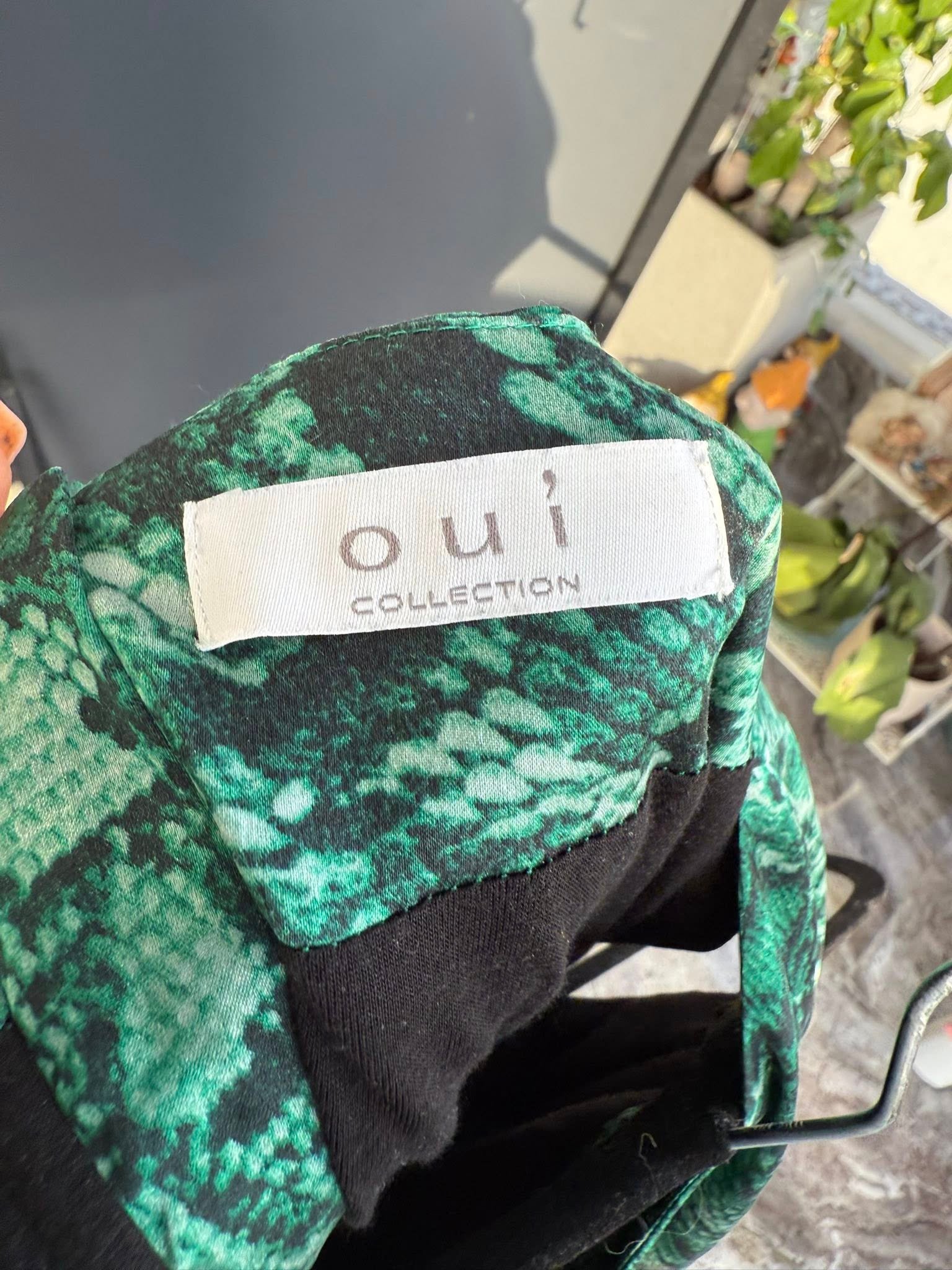 OUI — зелёное платье миди со змеиным принтом — размер M — 300 ₪ | OUI — שמלת מידי ירוקה בהדפס “נחש” — מידה M — 300 ₪ | Julia Raskin Style - Image 2