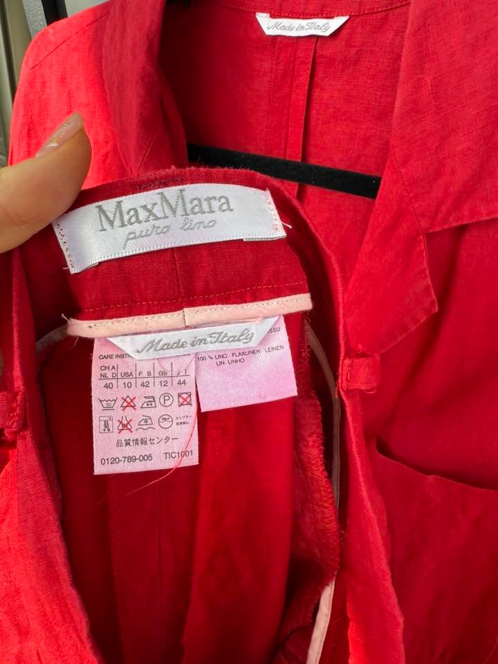 MaxMara Pure Lino — красный льняной жакет — 600 ₪ | MaxMara Pure Lino — ז׳קט פשתן אדום — 600 ₪ | Julia Raskin Style - Image 2