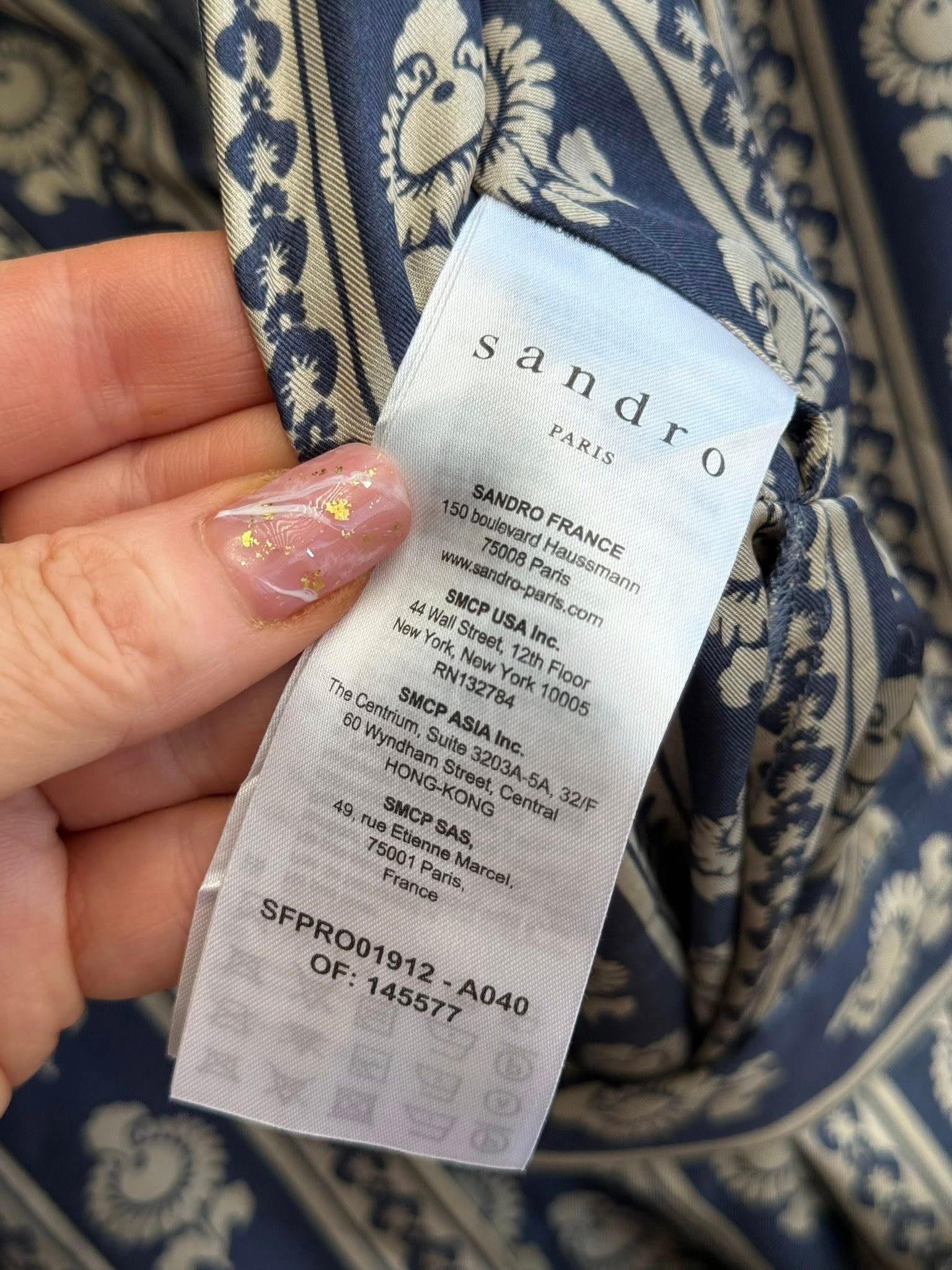 Sandro — шёлковое платье-кимоно с поясом и принтом — 600 ₪ | Sandro — שמלת משי מעטפת עם חגורה והדפס — 600 ₪ | Julia Raskin Style - Image 3