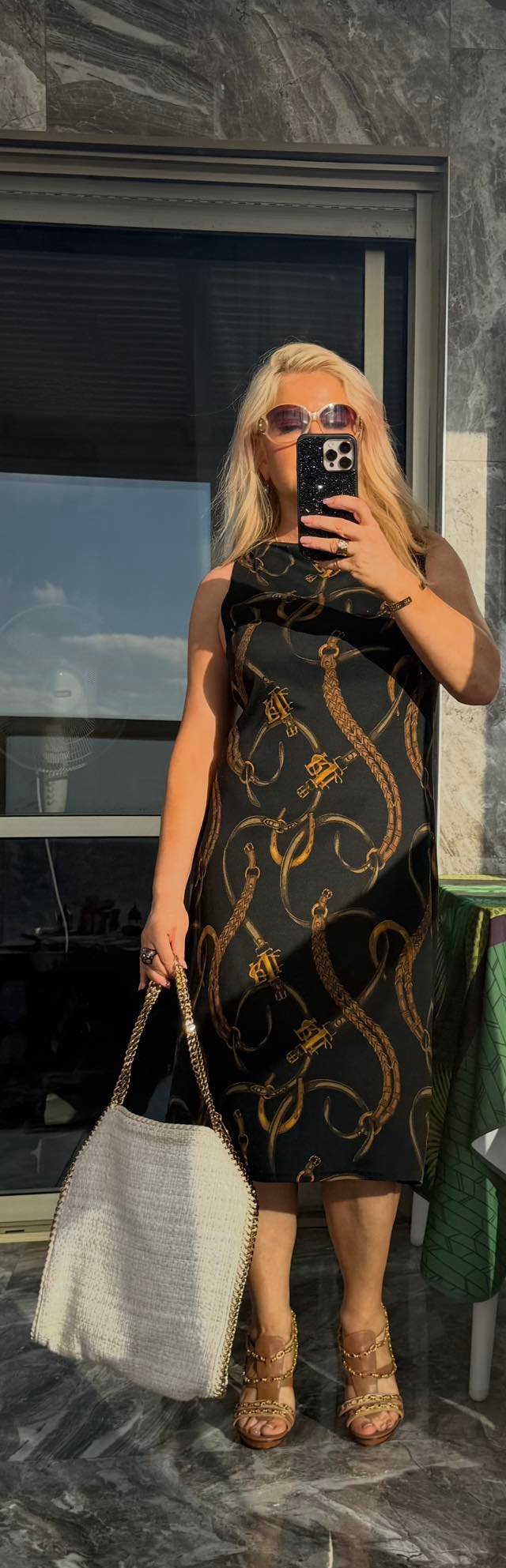 Ralph Lauren — чёрное платье с цепочным принтом — 450 ₪ | Ralph Lauren — שמלה שחורה בהדפס שרשראות — 450 ₪ | Julia Raskin Style - Image 3