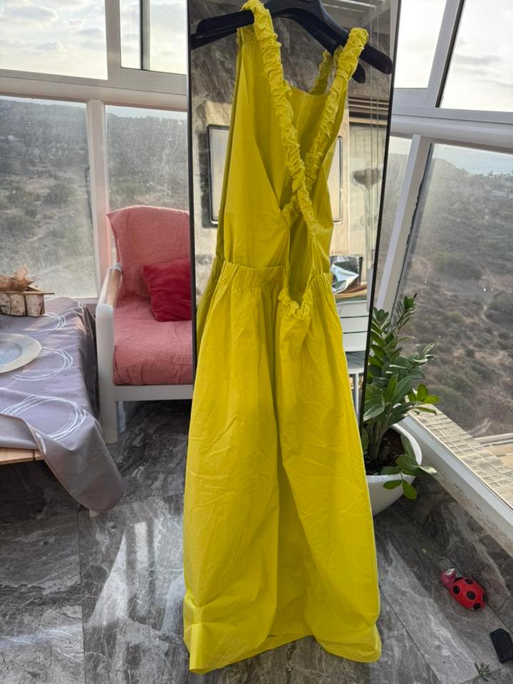 Imperial — лимонное платье с открытой спиной, размер M — 300 ₪ | Imperial — שמלת לימון עם גב פתוח, מידה M — 300 ₪ | Julia Raskin Style - Image 3