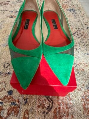 Carolina Herrera — зелёные замшевые балетки с сетчатой вставкой — 500 ₪ | Carolina Herrera — בלרינות זמש ירוקות עם רשת — ‎500 ₪ |