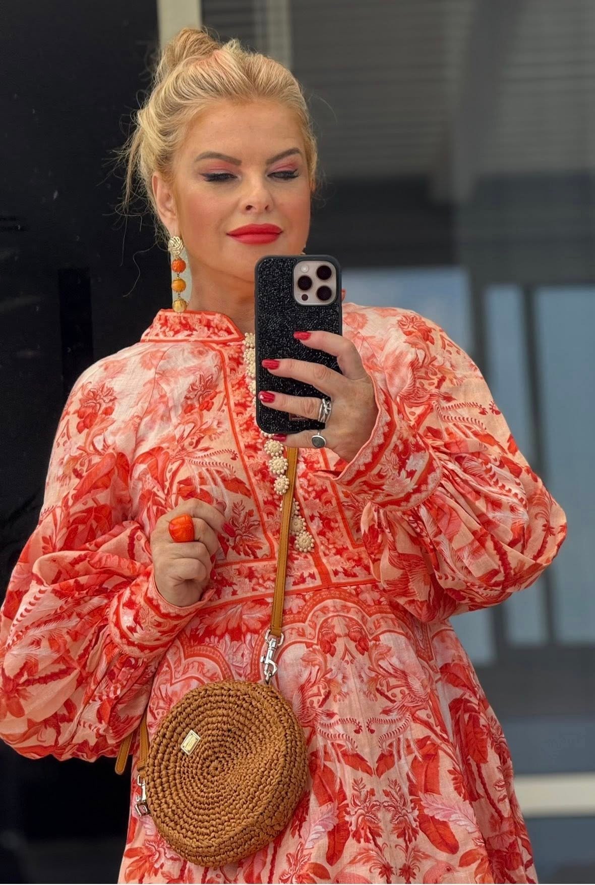 Dolce & Gabbana плетёная круглая сумка из рафии