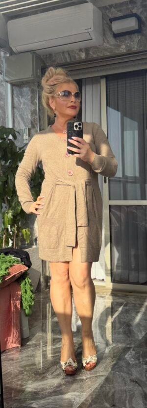 Кашемировый кардиган Repeat Cashmere цвета капучино