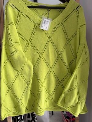 Ажурный зелёный свитер Only Carmakoma —