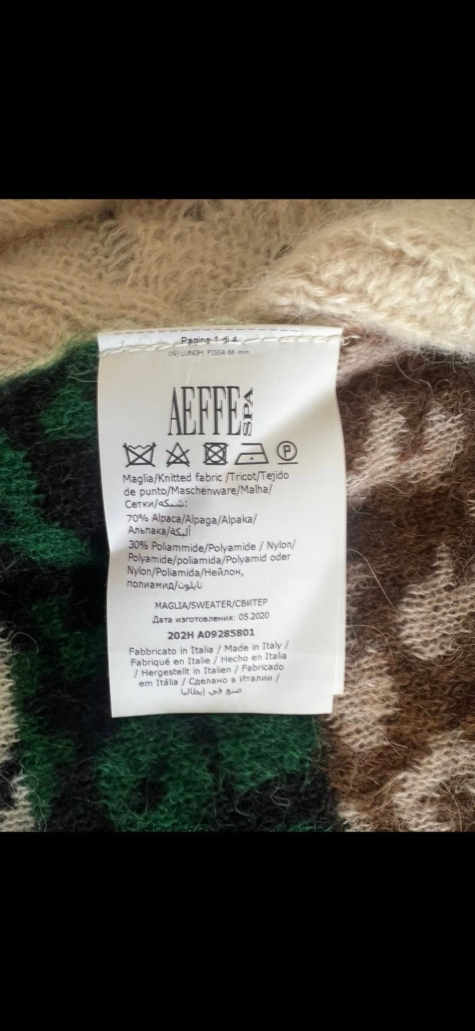 Boutique Moschino — вязаный кардиган из альпаки, размер L–XL | בוטיק מושינו – קרדיגן אלפקה יוקרתי — 700 ₪ - Image 4