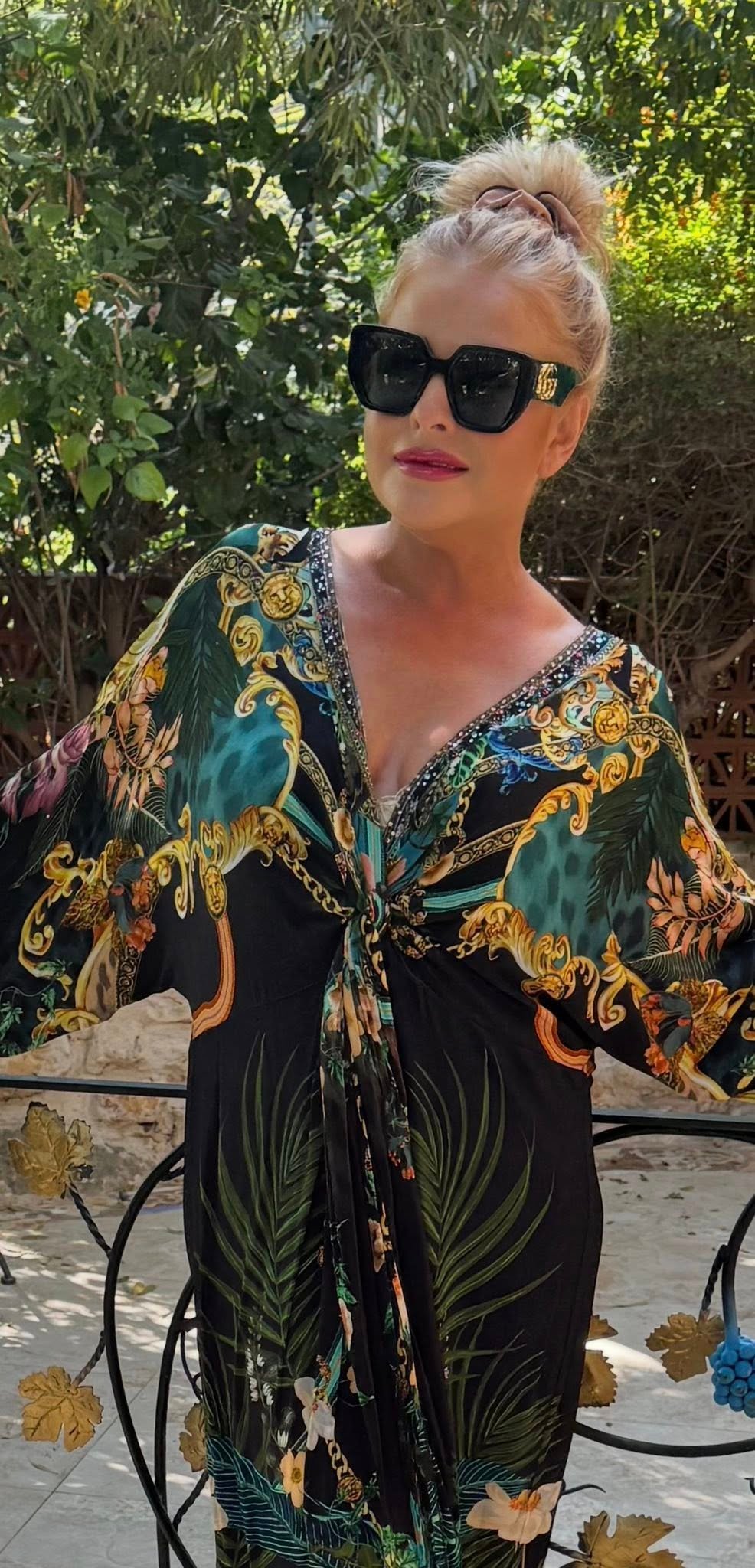 Длинное платье Camilla с узором и украшениями