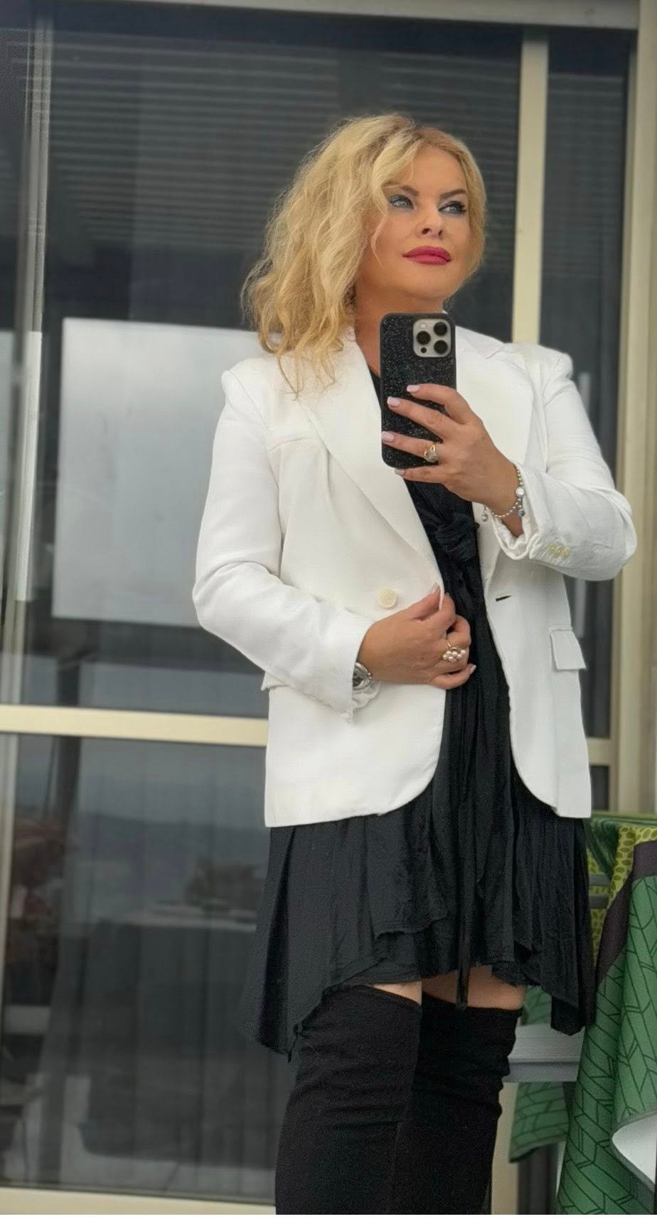 Белый структурный пиджак Sandro Paris 🤍 | בלייזר לבן אלגנטי של Sandro Paris — 400 ₪ - Image 3