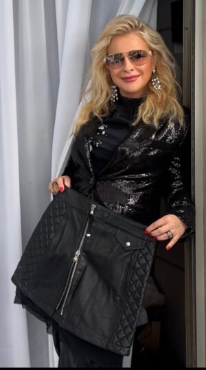 Diesel чёрная кожаная юбка мини S — 600 ₪ | De Luxe by Julia Raskin