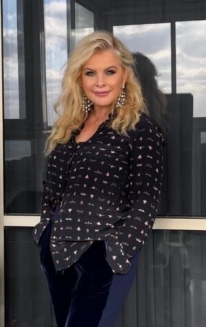 Equipment — шёлковая рубашка с принтом, M | Ashkelon