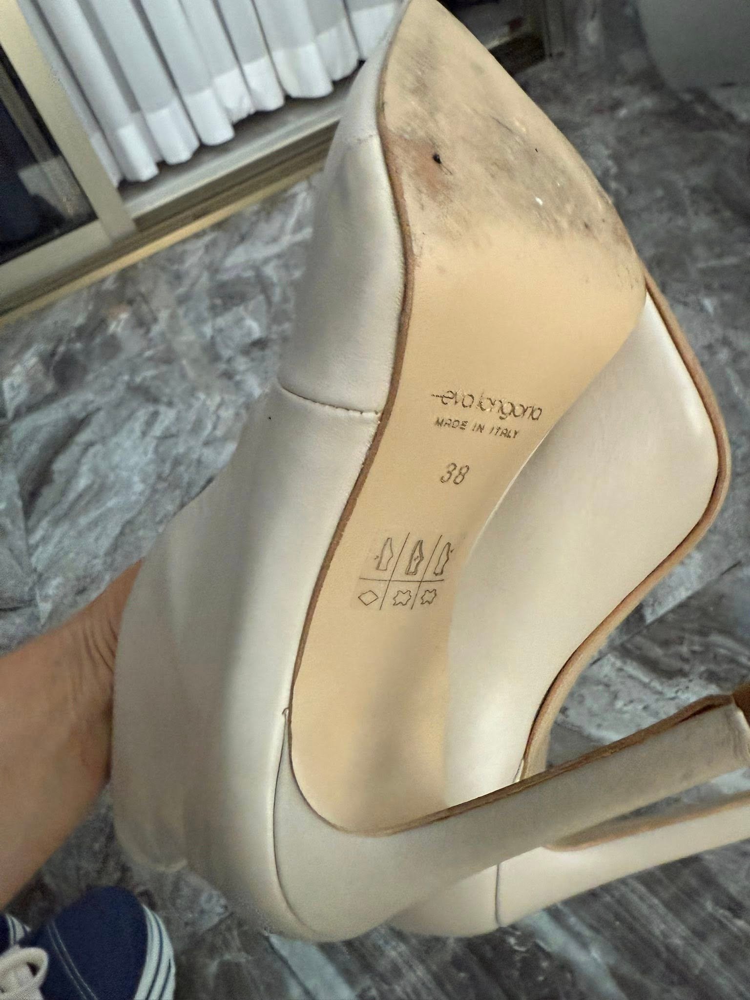 Eva Longoria — ботильоны-туфли на шпильке (айвори) 38 — 550 ₪ | De Luxe by Julia Raskin / Eva Longoria — מגפוני עקב (אייבורי) מידה 38 — ₪550 | De Luxe by Julia Raskin - Image 4