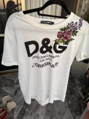 Футболка Dolce & Gabbana белая, размер M — общий вид